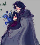 This is a colored and shaded sketch of my Sona (Robyn) and Pantalone (Yes, i am a simp.)